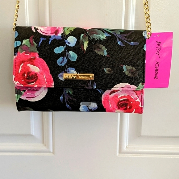 Betsey Johnson Handbags - *NWT* Betsey Johnson Crossbody Floral Wallet